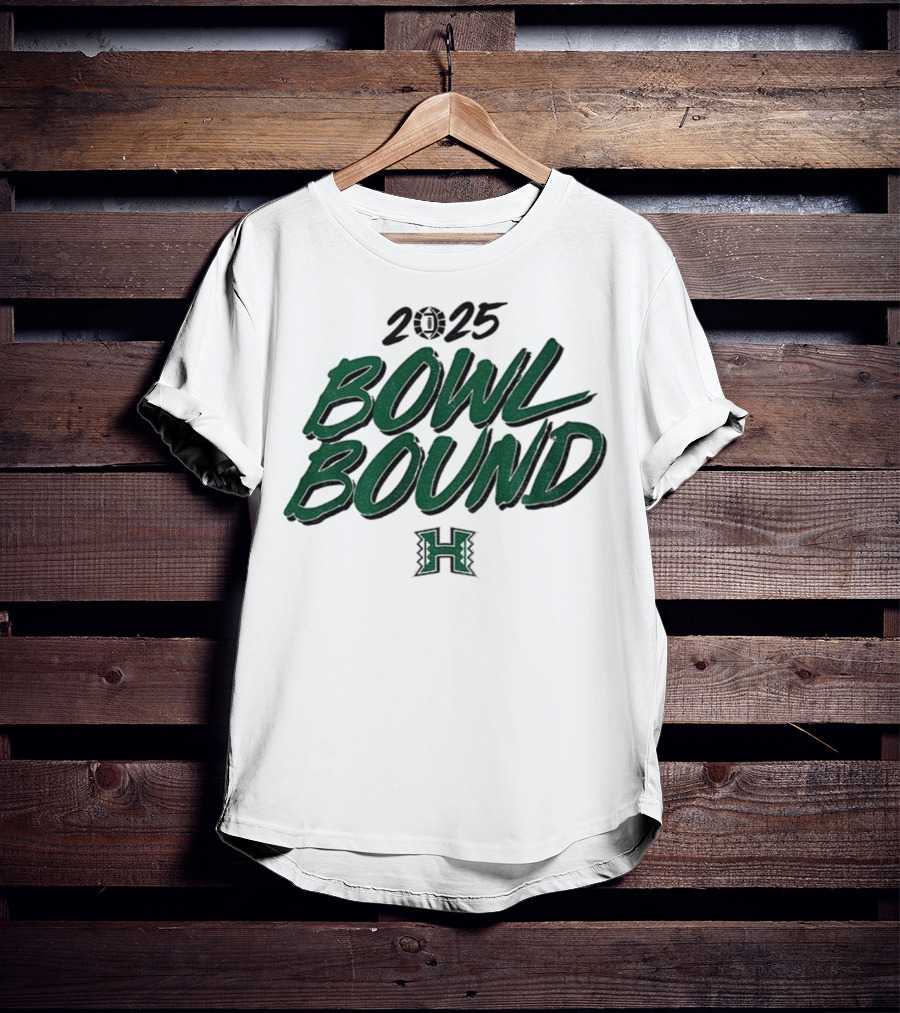 2025 Hawaii Rainbow Warriors Bowl Bound H Logo T-Shirt