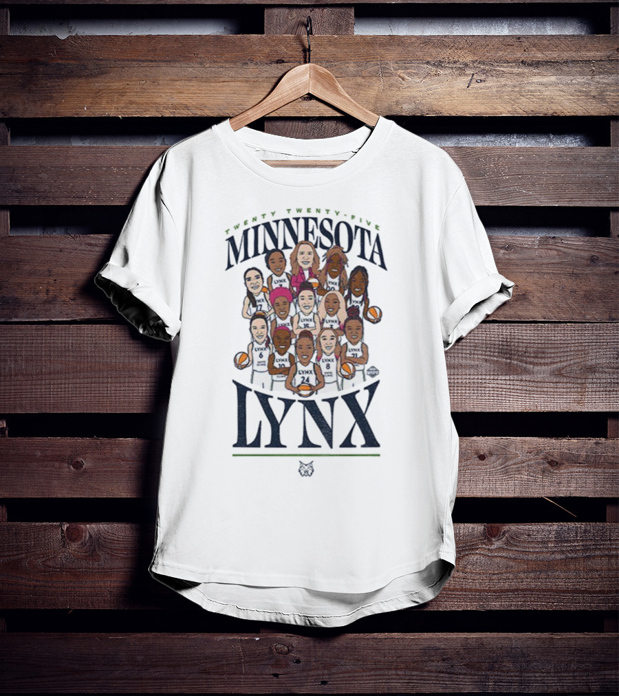 Minnesota Lynx Roster Caricature Twenty Twenty-Five Basketball Team T-Shirt