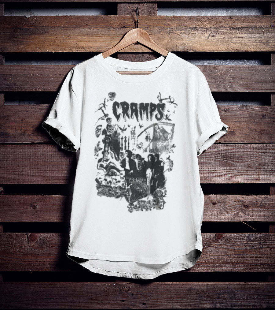 Cramps Punk Rock Psychobilly Tour 1982 Bad Music For Bad People T-Shirt