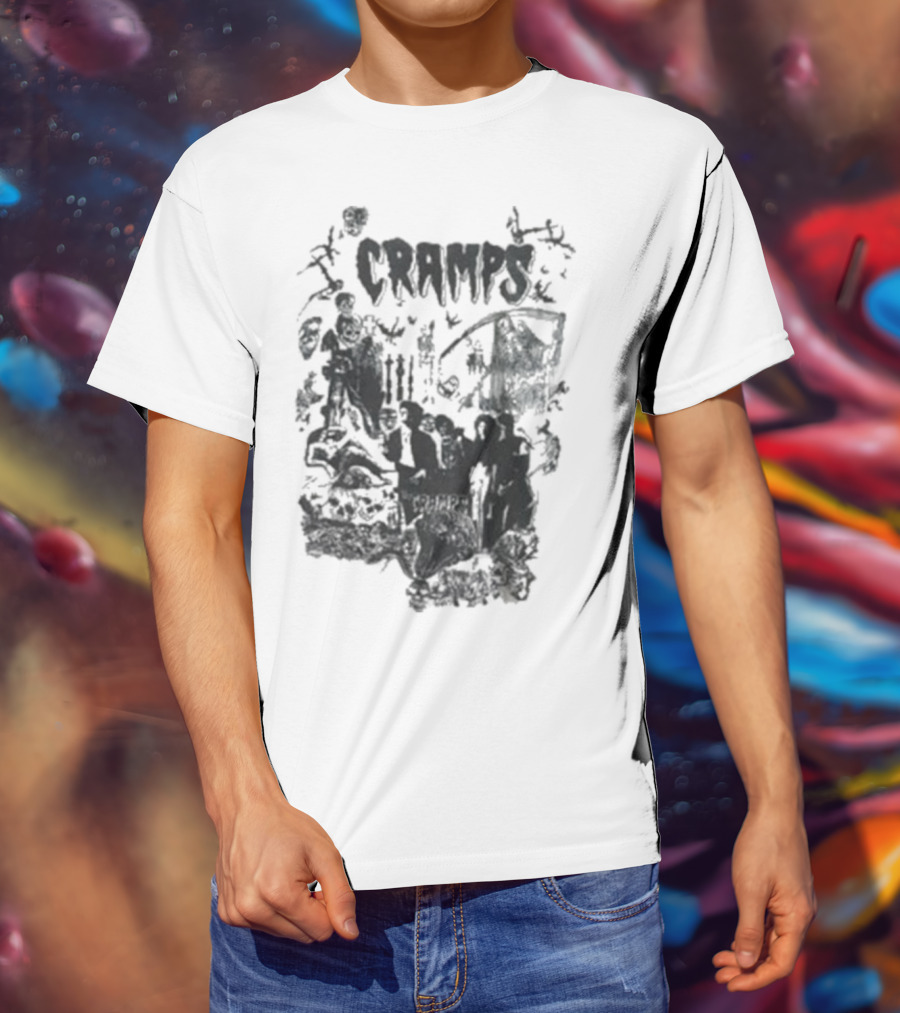 Cramps Punk Rock Psychobilly Tour 1982 Bad Music For Bad People T-Shirt