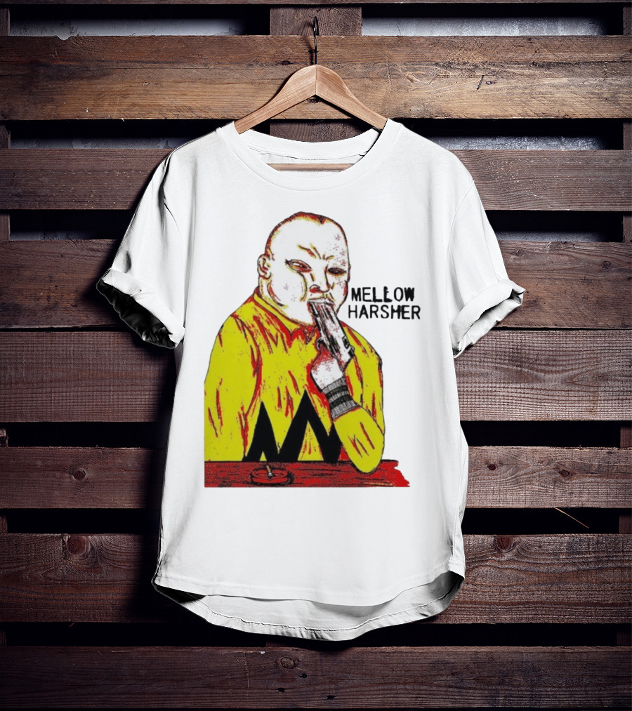 Shattered Dreams Mellow Harsher Yellow Red Illustration T-Shirt