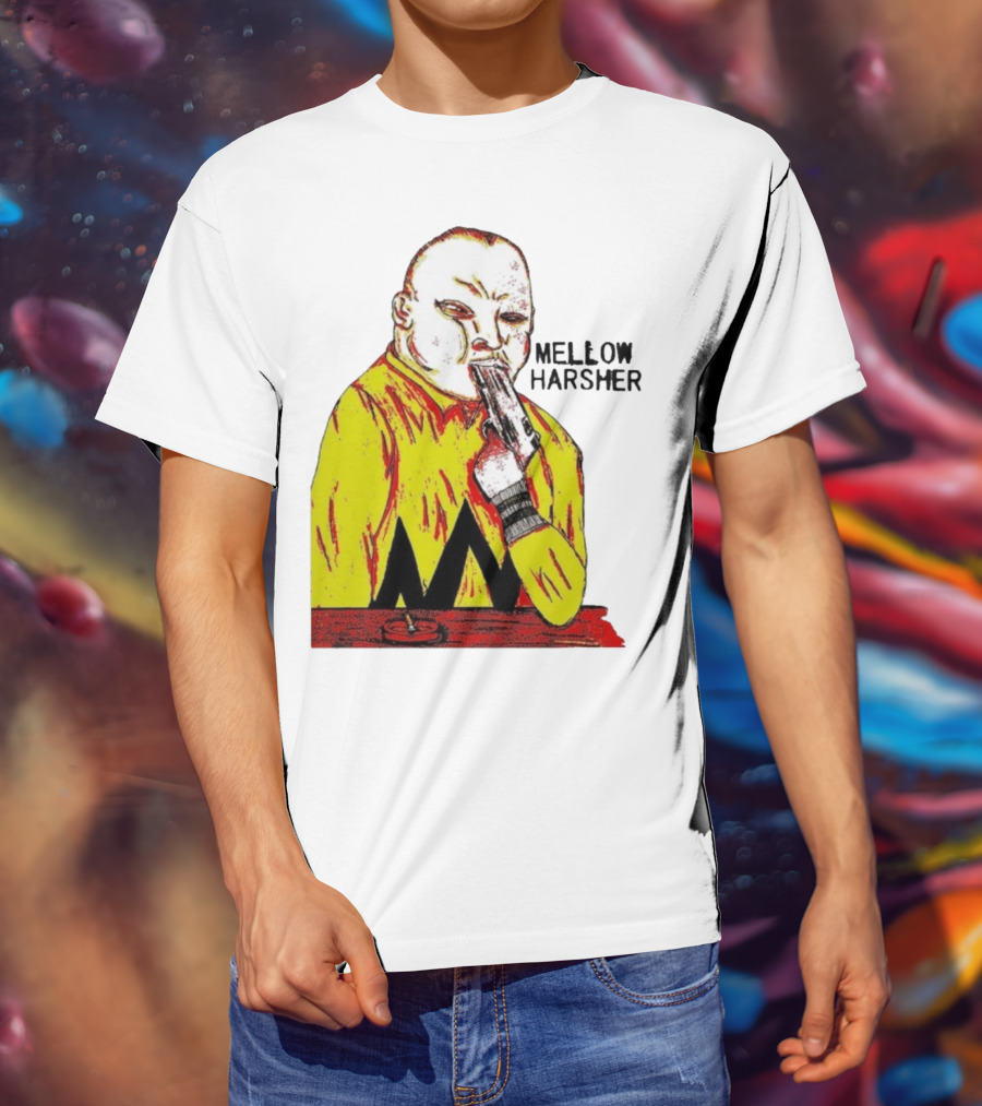 Shattered Dreams Mellow Harsher Yellow Red Illustration T-Shirt