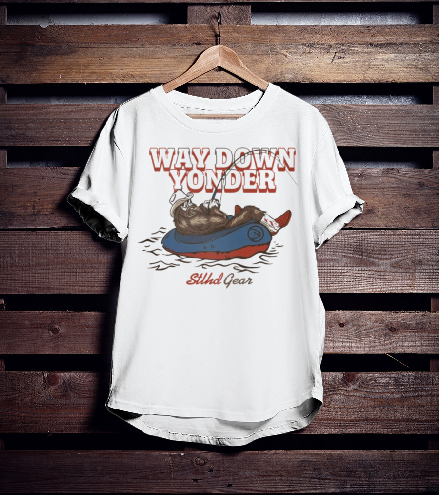 Way Down Yonder Stlhd Gear Cowboy Floating Adventure T-Shirt