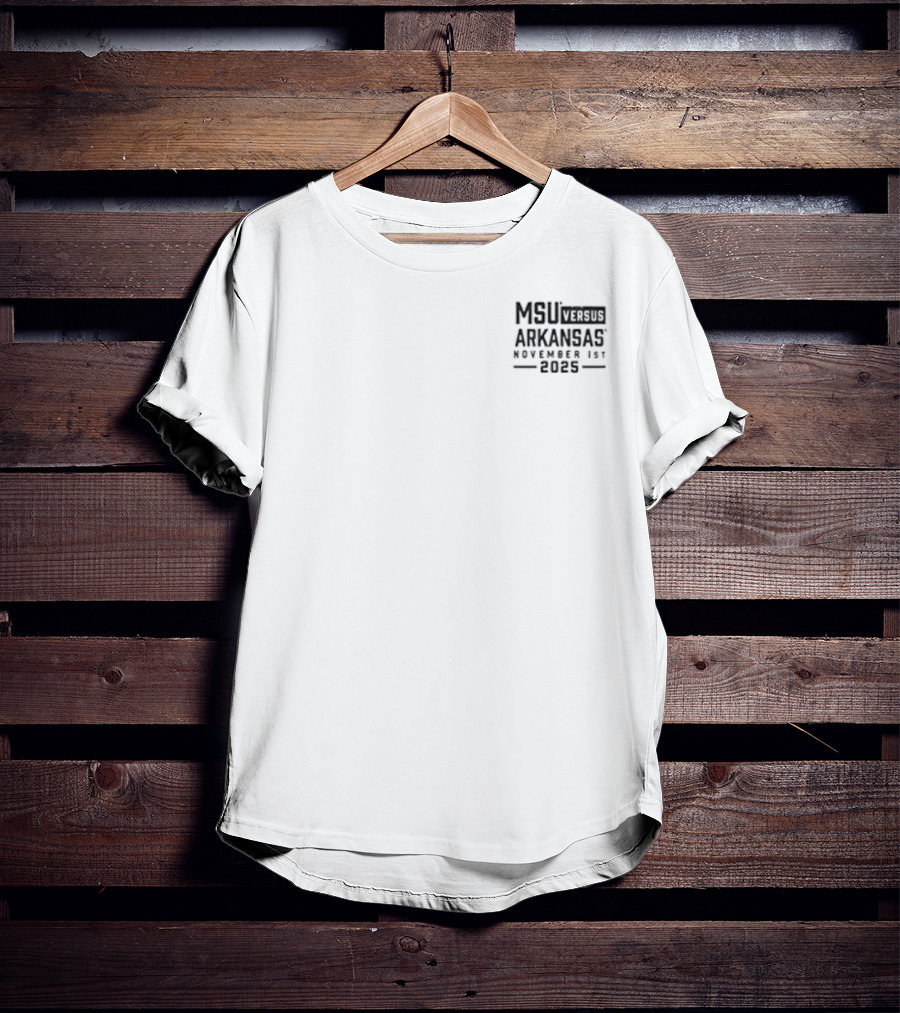 Arkansas Razorbacks Vs Mississippi State Bulldogs September 1st 2025 Football Game Day Helmet Double-Sided T-Shirt