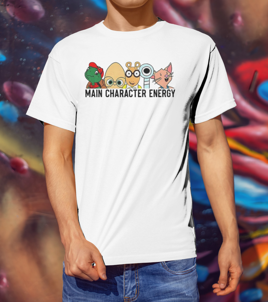 Main Character Energy Arthur Franklin Moomintroll Max And Ruby Children's Books Cartoon T-Shirt