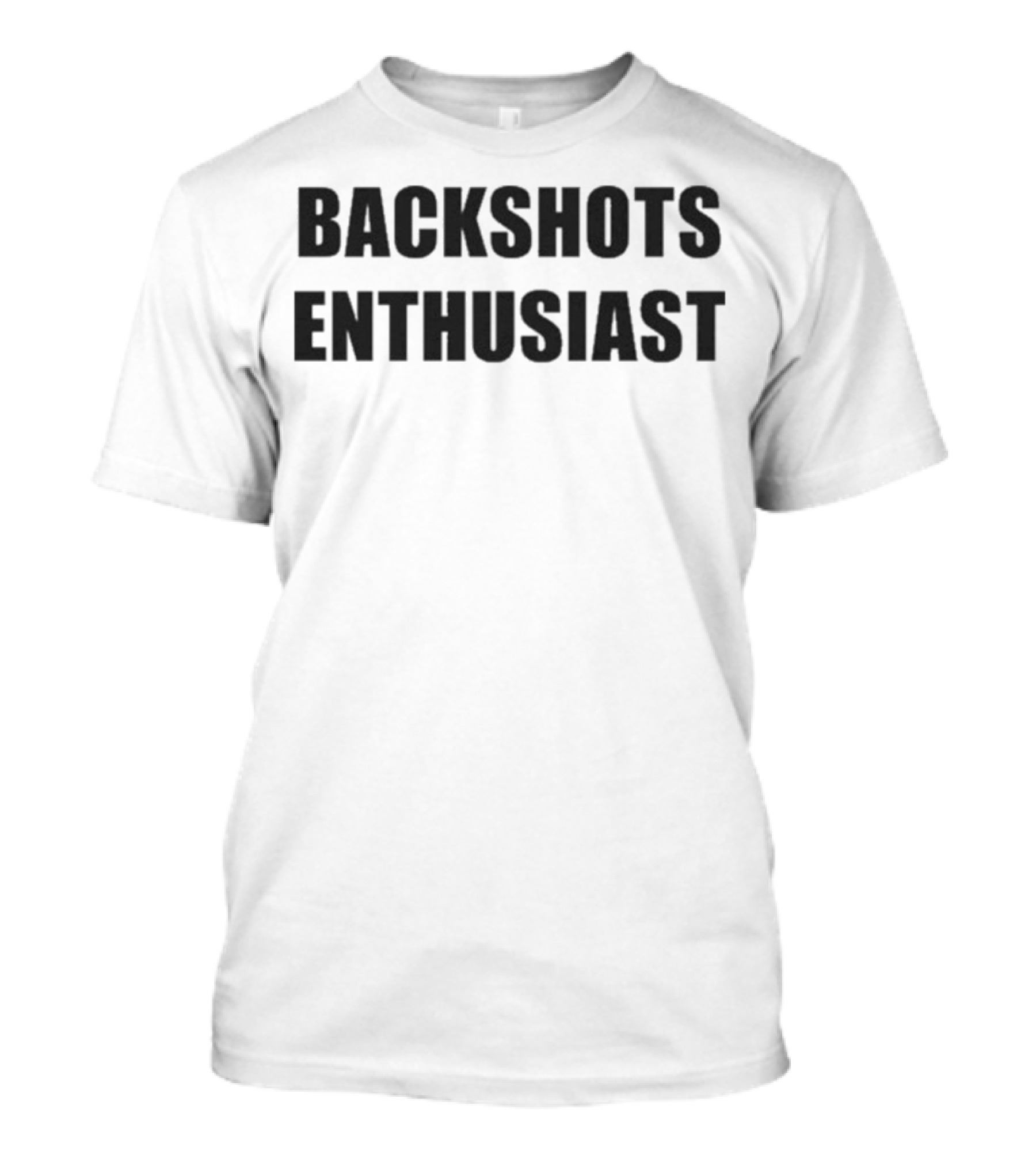 Backshots Enthusiast Statement Typography Bold Text T-Shirt