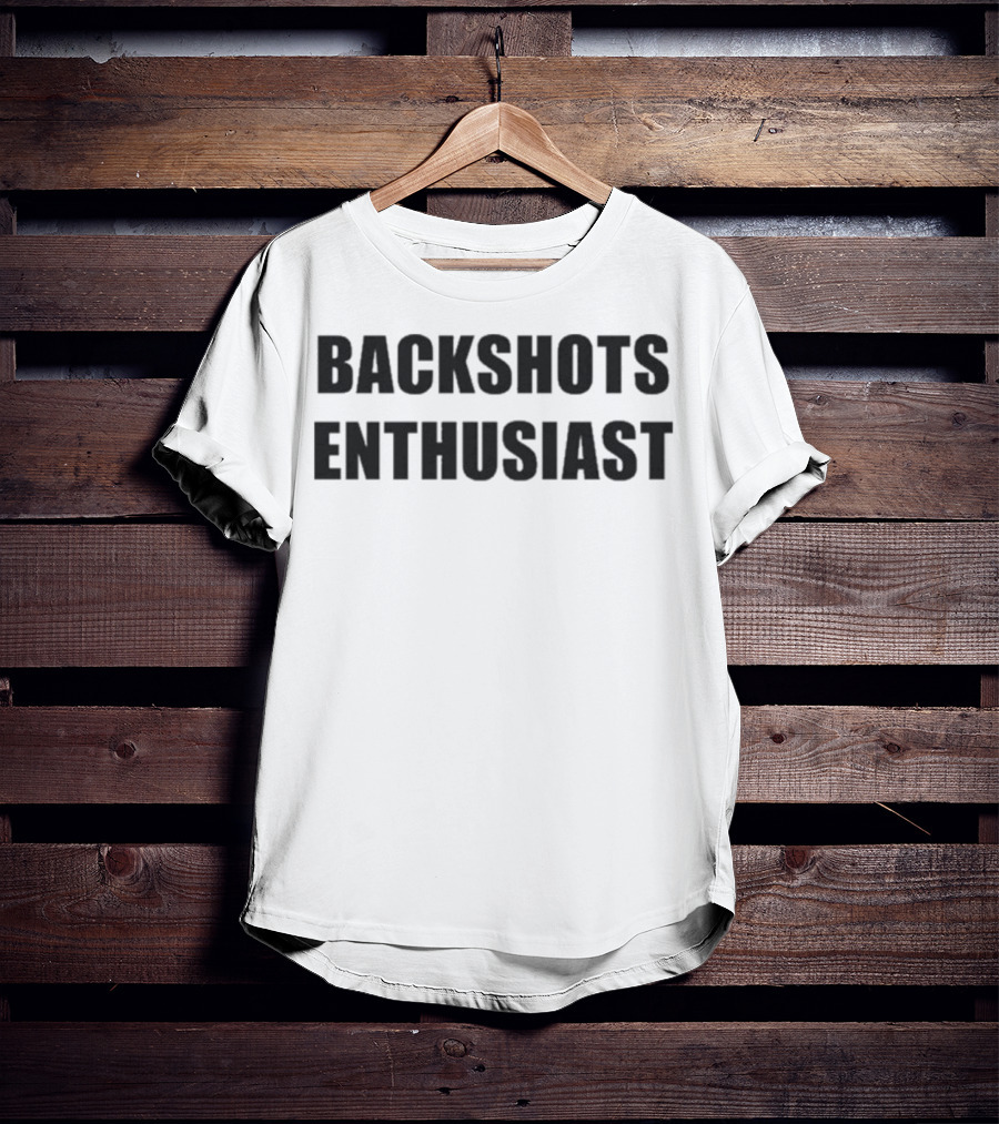 Backshots Enthusiast Statement Typography Bold Text T-Shirt