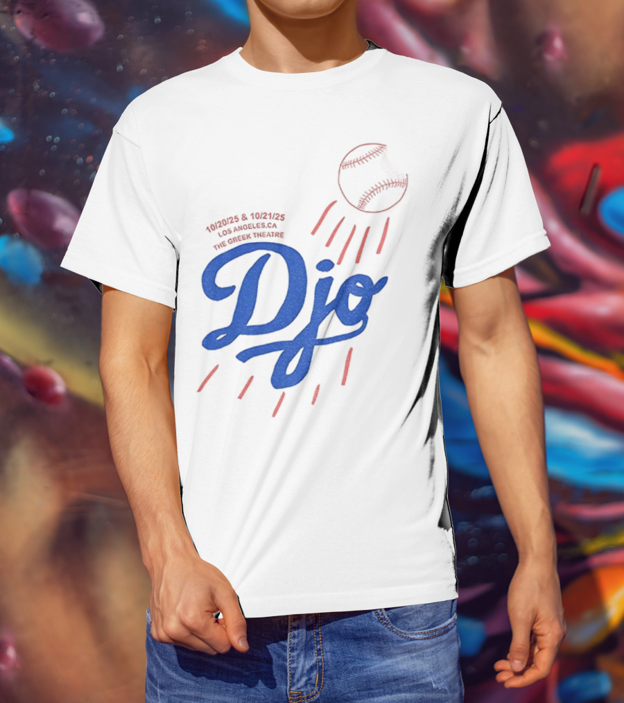 Djo Greek Theatre Los Angeles Dodgers CA Oct 20 2025 Tour T-Shirt
