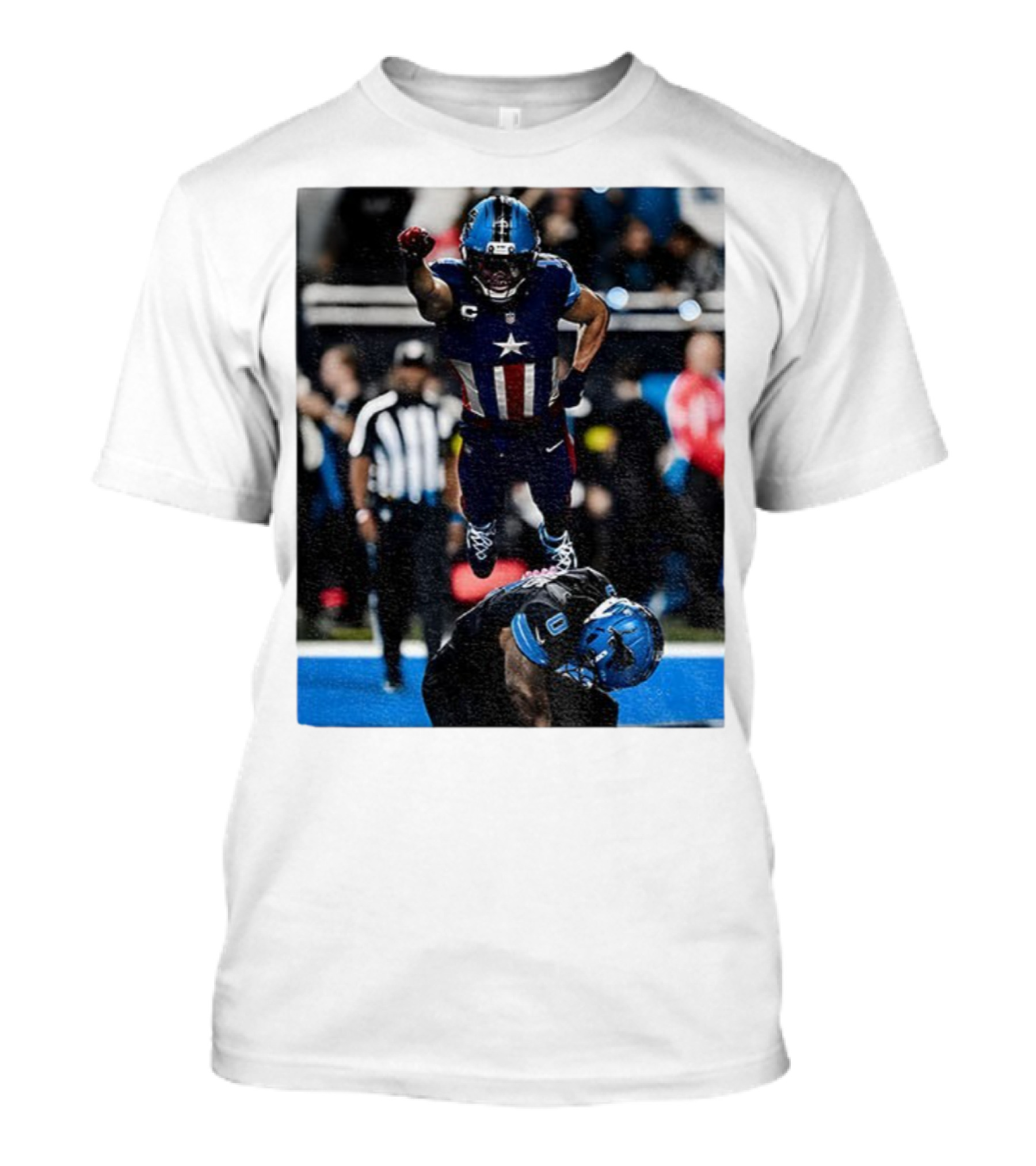 Detroit Lions Amon Ra St Brown Jahmyr Gibbs Captain America Spider-Man NFL Football T-Shirt