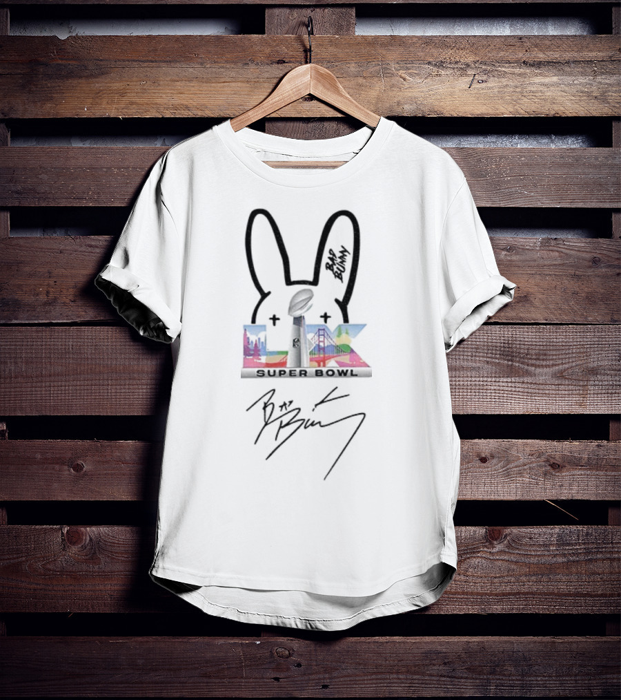 Benito Bowl Bad Bunny Puerto Rico Music Bunny Ears San Francisco Bridge Signature T-Shirt