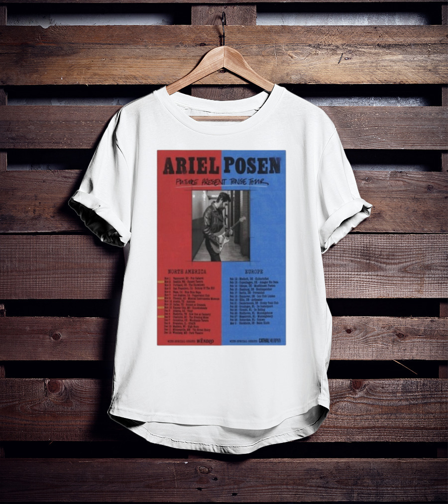 Ariel Posen Future Present Tense Tour North America Europe 2025 2026 Special Guests Wendigo Cathal Murphy T-Shirt