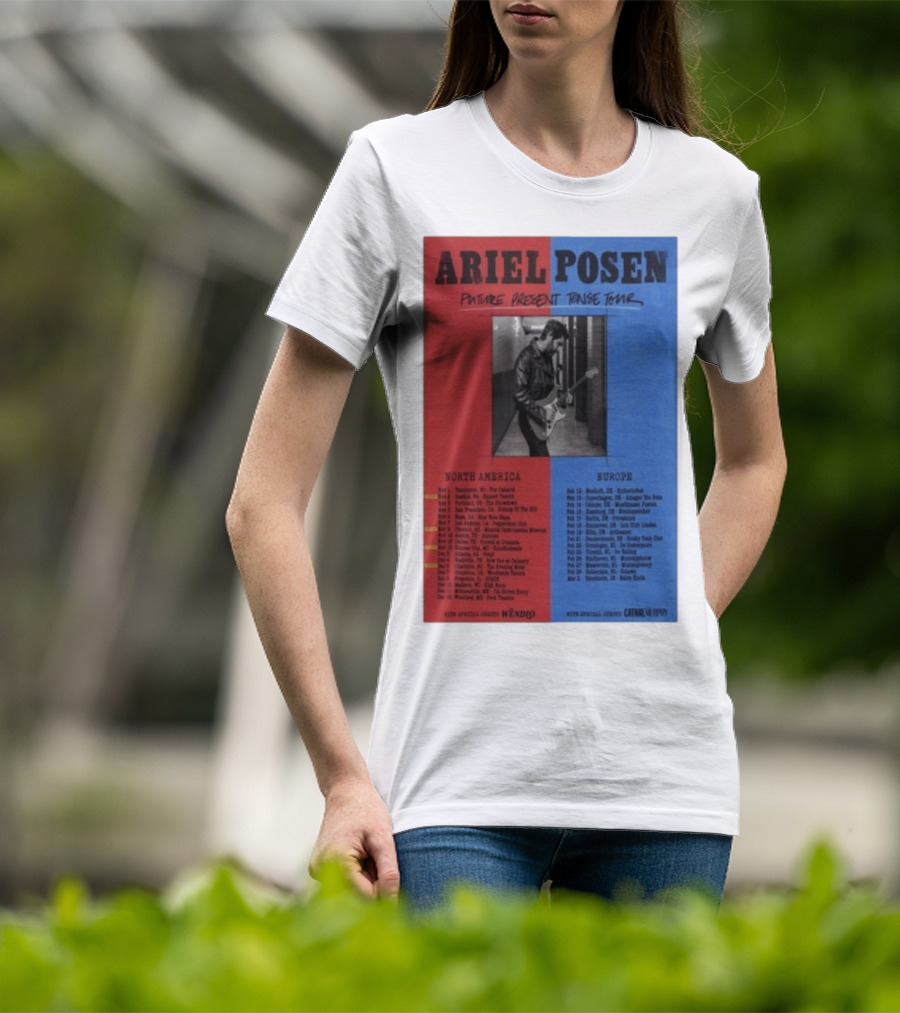 Ariel Posen Future Present Tense Tour North America Europe 2025 2026 Special Guests Wendigo Cathal Murphy T-Shirt