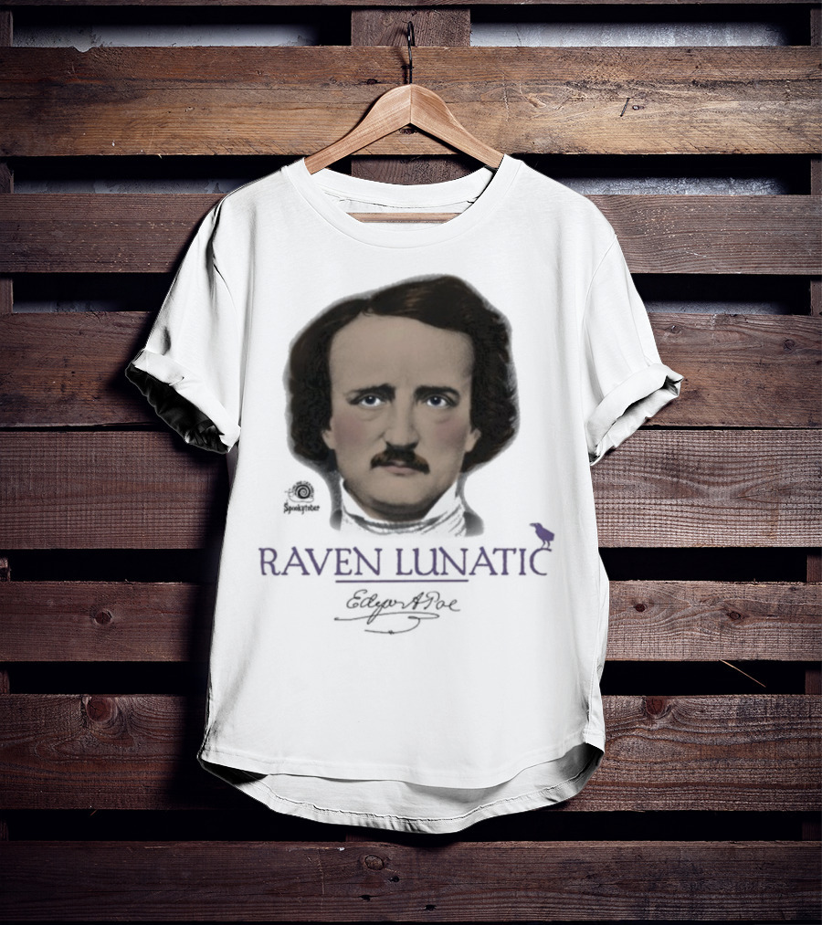 Raven Lunatic Edgar Allan Poe T-Shirt