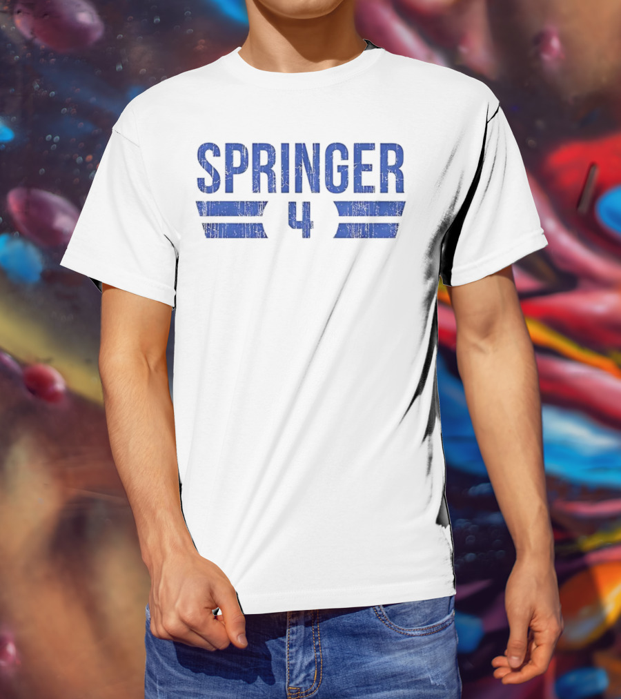 Springer Number 4 Vintage Toronto Blue Jays Baseball 2025 T-Shirt