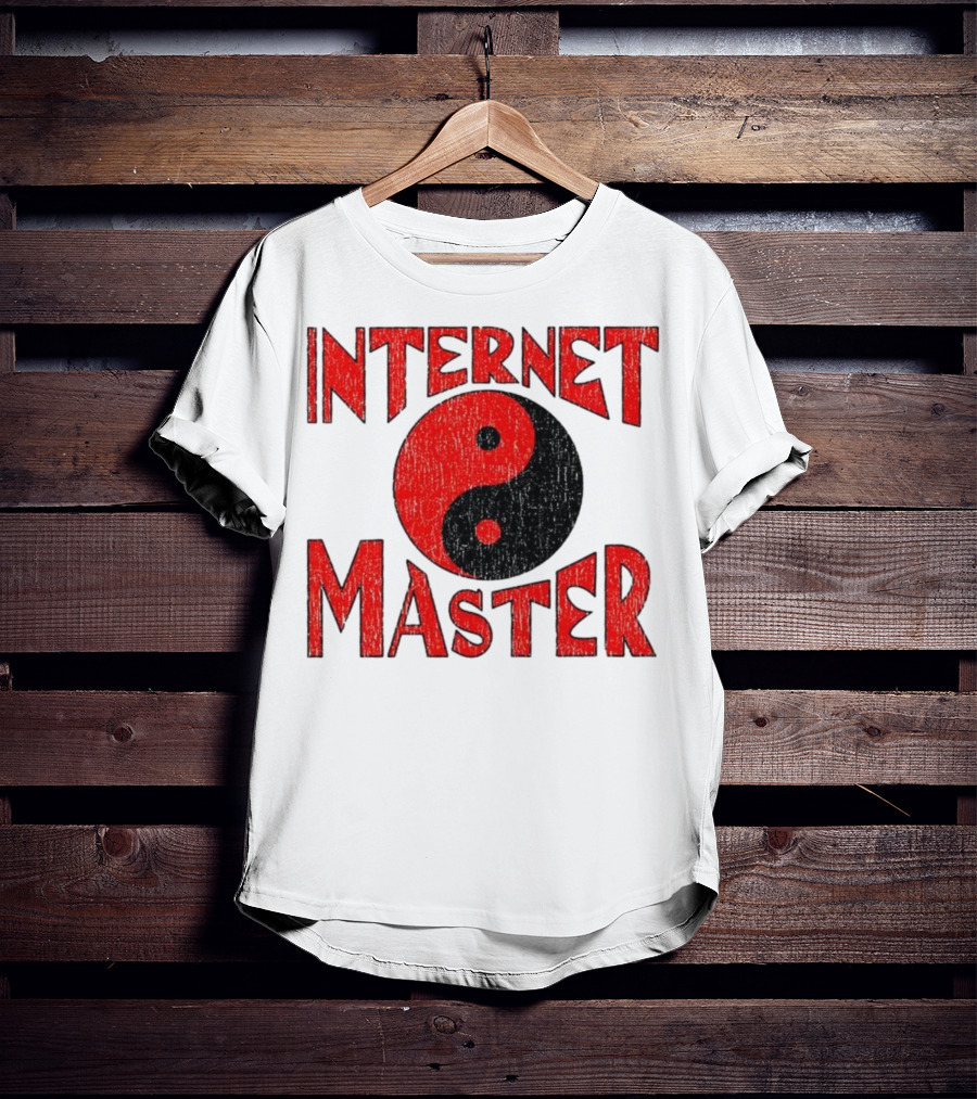 Internet Master Yin Yang Symbol Retro Design T-Shirt