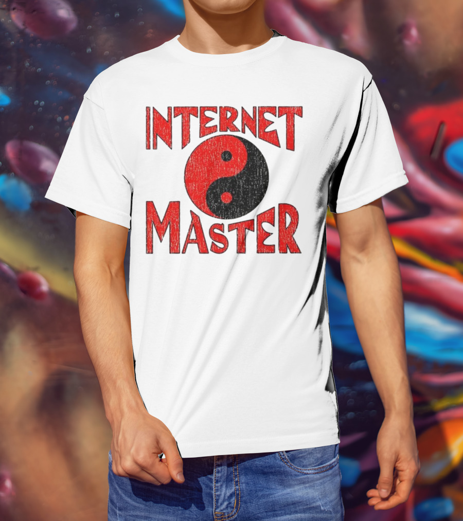 Internet Master Yin Yang Symbol Retro Design T-Shirt