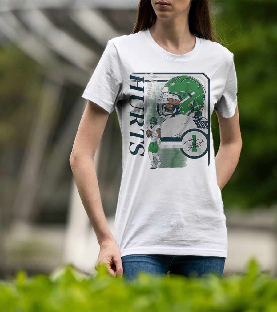 Jalen Hurts Philadelphia Eagles Football Collage Frame Signature HURTS 1 T-Shirt