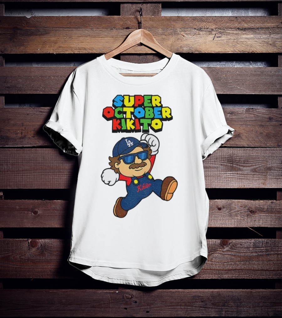 Super October Kikito LA Dodgers Baseball Character With Sunglasses T-Shirt