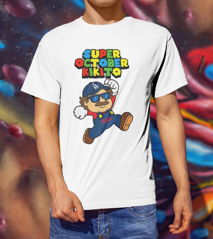 Super October Kikito LA Dodgers Baseball Character With Sunglasses T-Shirt