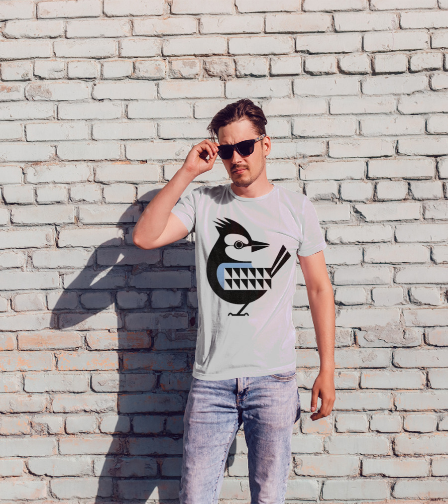 Toronto Blue Jays Retro Blue Bird Baseball Illustration T-Shirt