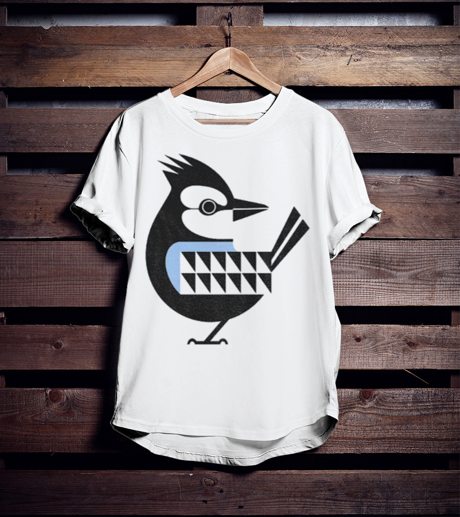 Toronto Blue Jays Retro Blue Bird Baseball Illustration T-Shirt