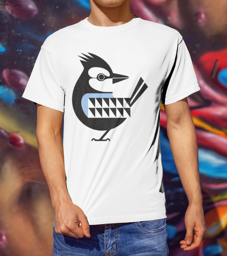 Toronto Blue Jays Retro Blue Bird Baseball Illustration T-Shirt