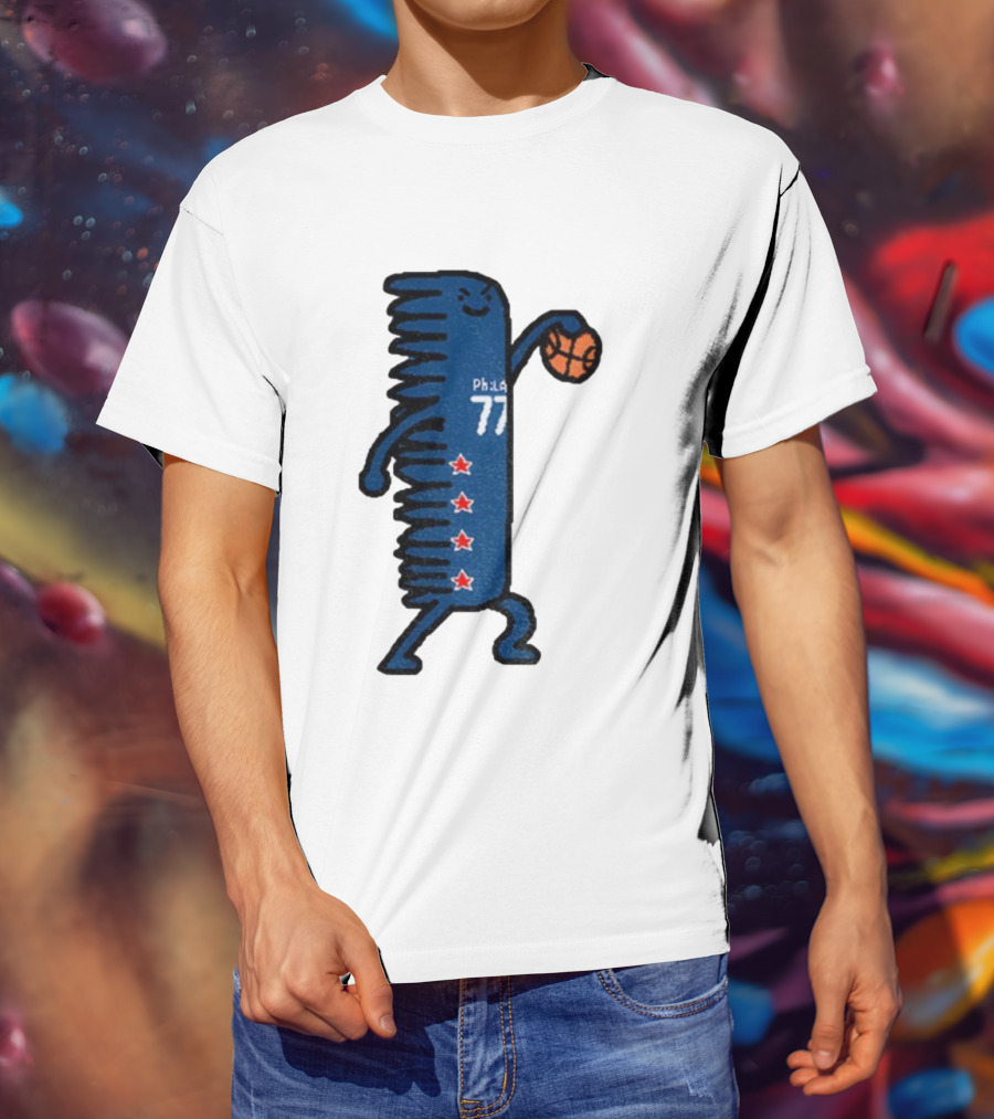 V.J. Edgecombe Phila 77 Philadelphia 76ers Basketball Character T-Shirt