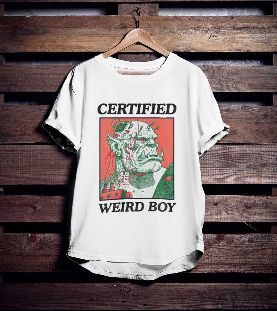 Certified Weirdboy Goblins Greenskins Orc Cyberpunk Art T-Shirt