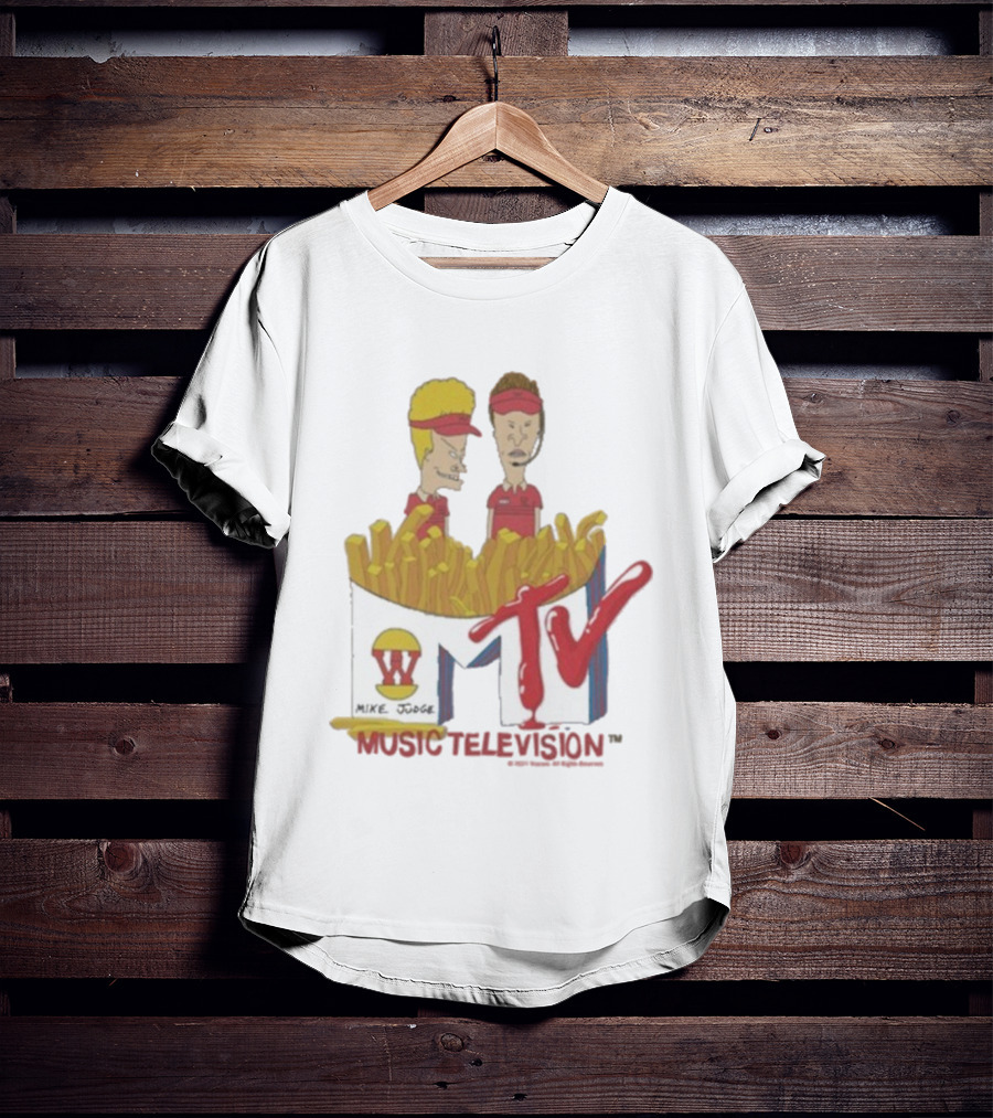 Beavis And Butt-Head MTV Mike Judge Burger World Music Television T-Shirt
