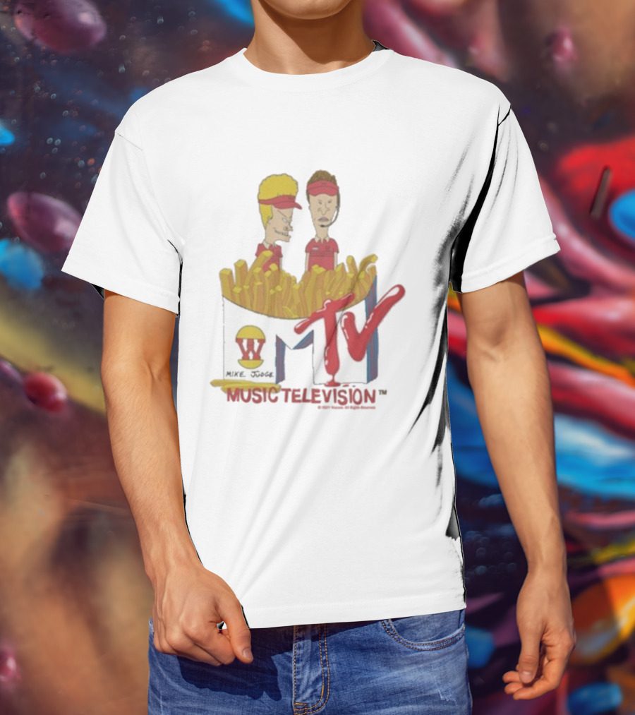 Beavis And Butt-Head MTV Mike Judge Burger World Music Television T-Shirt