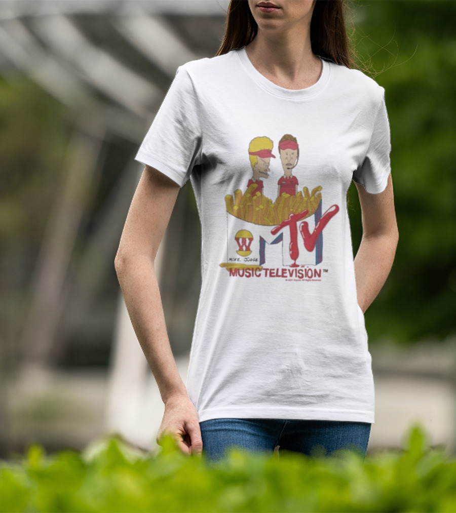Beavis And Butt-Head MTV Mike Judge Burger World Music Television T-Shirt