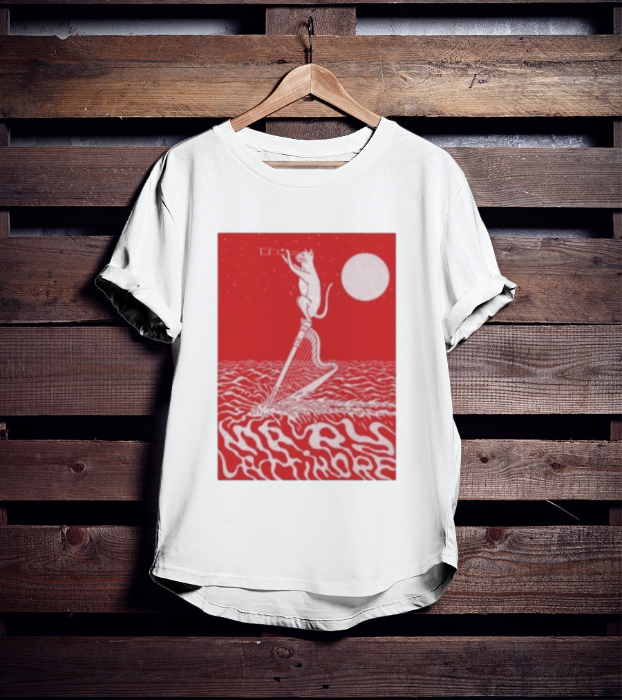 Mary Lattimore Harp Cat Under Full Moon T-Shirt