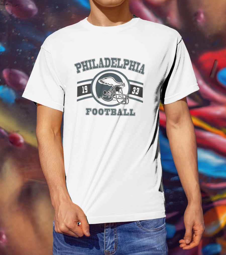 Philadelphia Eagles 1933 Helmet Emblem Football Team T-Shirt
