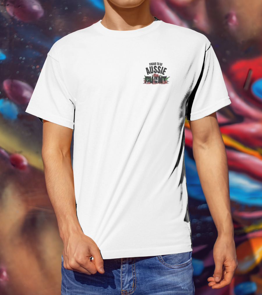 Proud To Be Aussie Australia Flag Map Kangaroo Pride T-Shirt