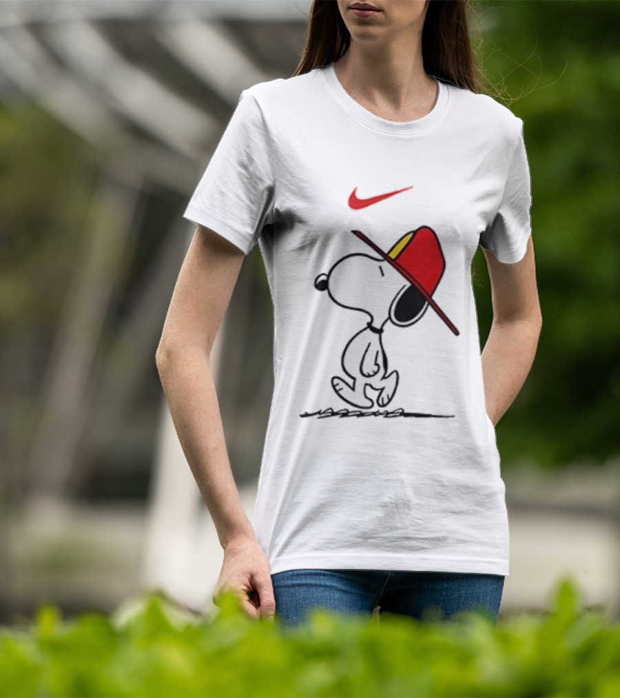 Snoopy Firefighter Nike Once Upon A Time I Was Innocent Then I Joined The Fire Department T-Shirt