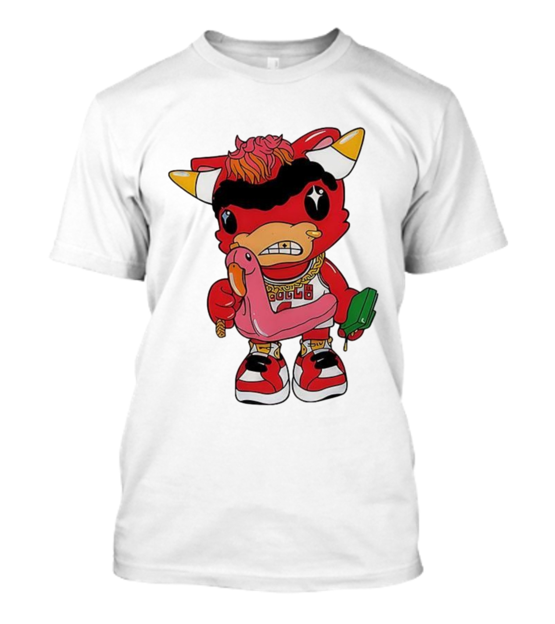 Benny The Bull Lil Benny 2025 Mascot Graphic Bulls Basketball Cartoon T-Shirt