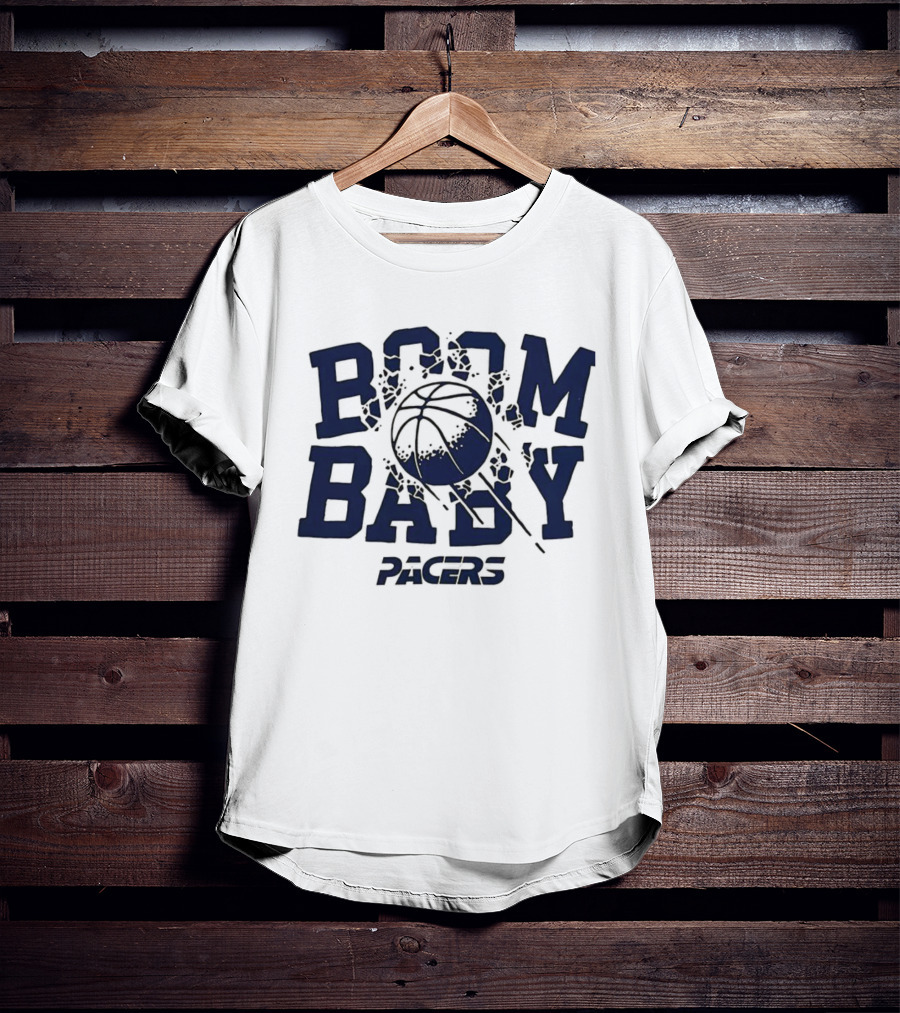 Boom Baby Pacers Basketball Iconic Slogan T-Shirt