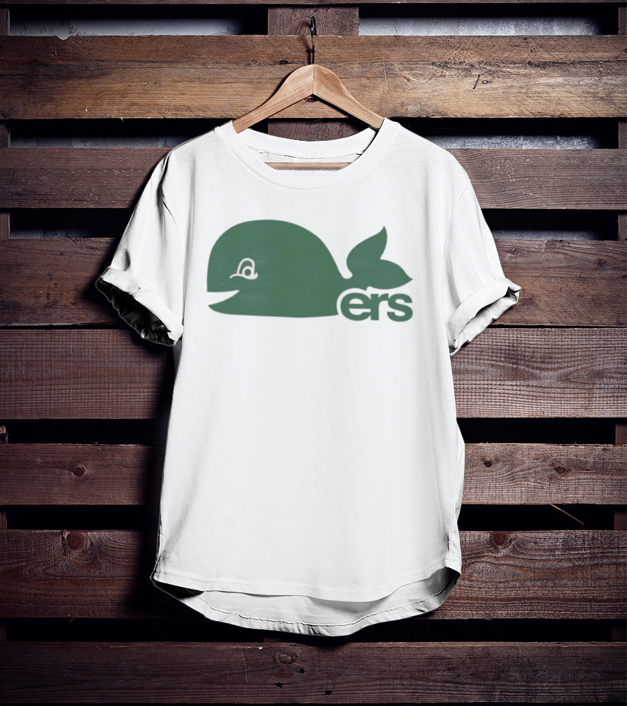 Whalers Retro Whale Tail Design With Whale And 'ers T-Shirt