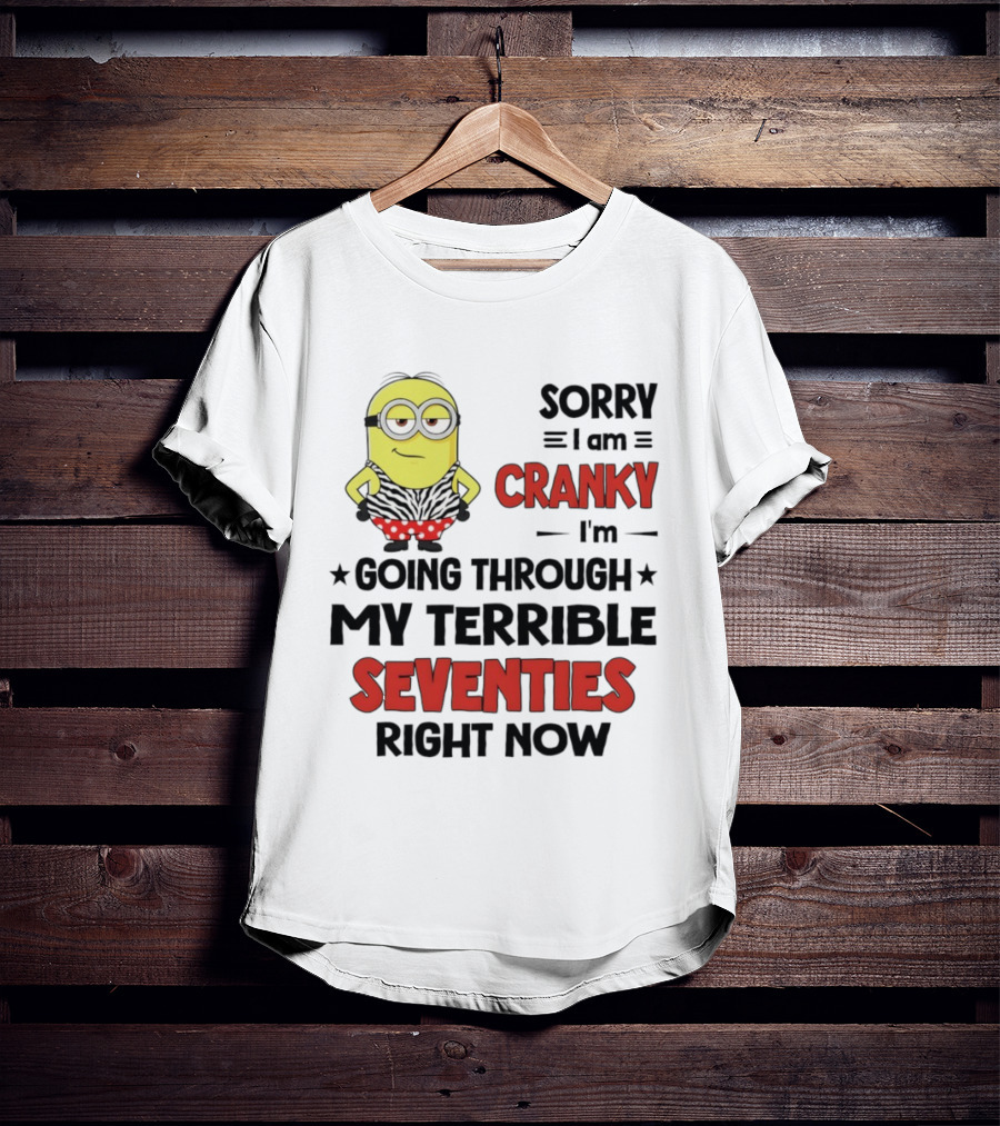 Sorry I Am Cranky Going Through My Terrible Seventies Minion T-Shirt