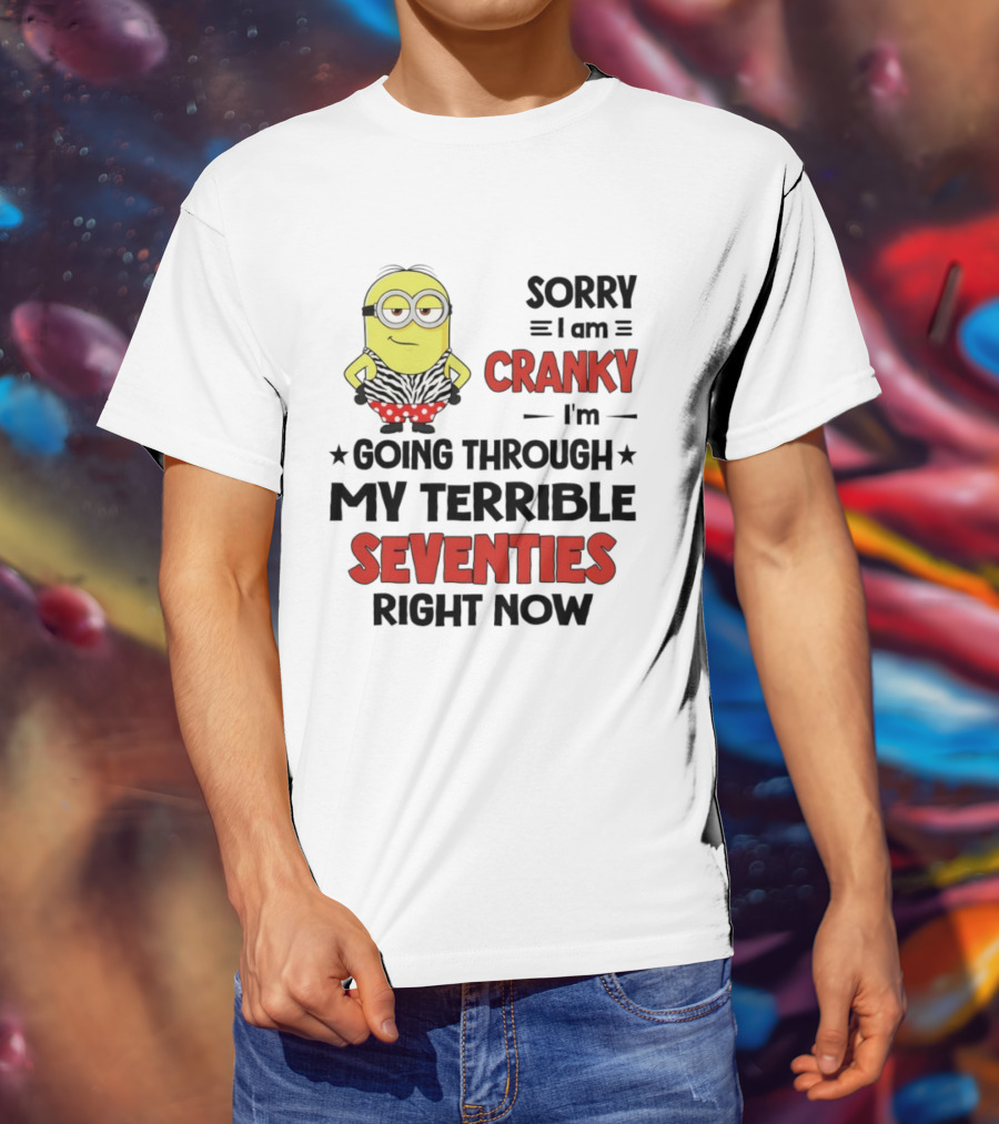 Sorry I Am Cranky Going Through My Terrible Seventies Minion T-Shirt