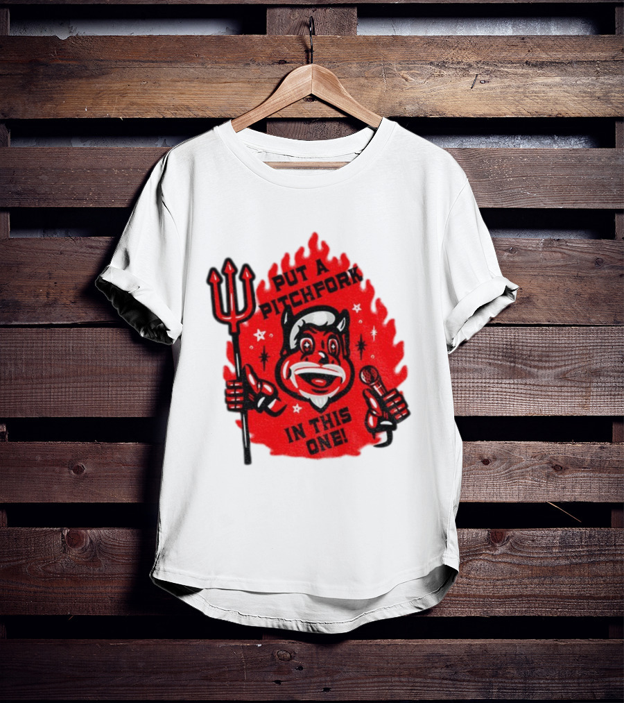 New Jersey Put A Pitchfork In This One NHL Devil Flame Retro T-Shirt