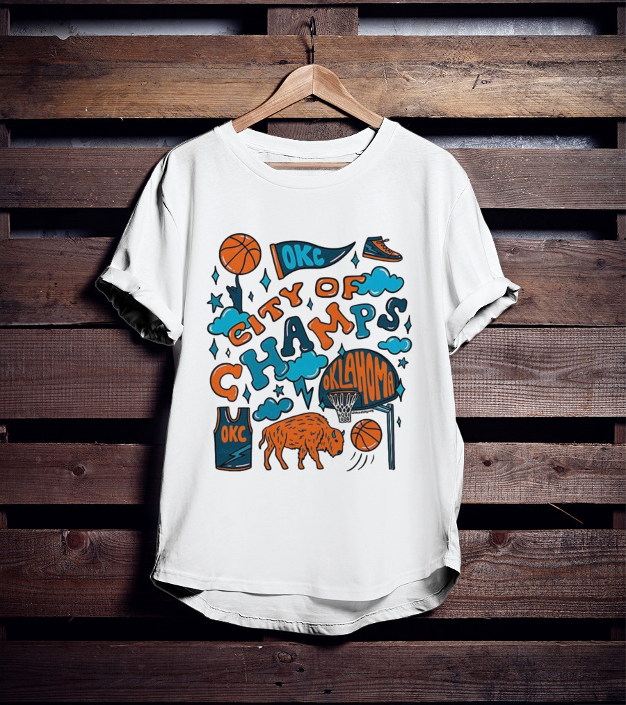 OKC Basketball City Of Champs Oklahoma Thunder Fan Gear T-Shirt