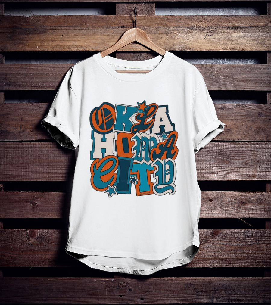 Oklahoma City Thunder Retro Typography Oklahoma City Styles T-Shirt