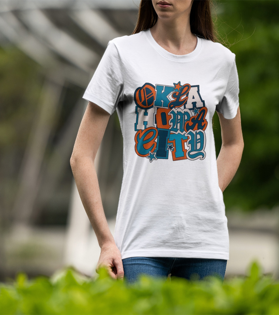 Oklahoma City Thunder Retro Typography Oklahoma City Styles T-Shirt