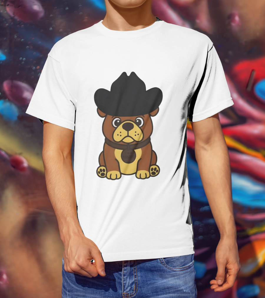 Rodeo Roscoe Dog Cowboy Hat Brown Pup T-Shirt