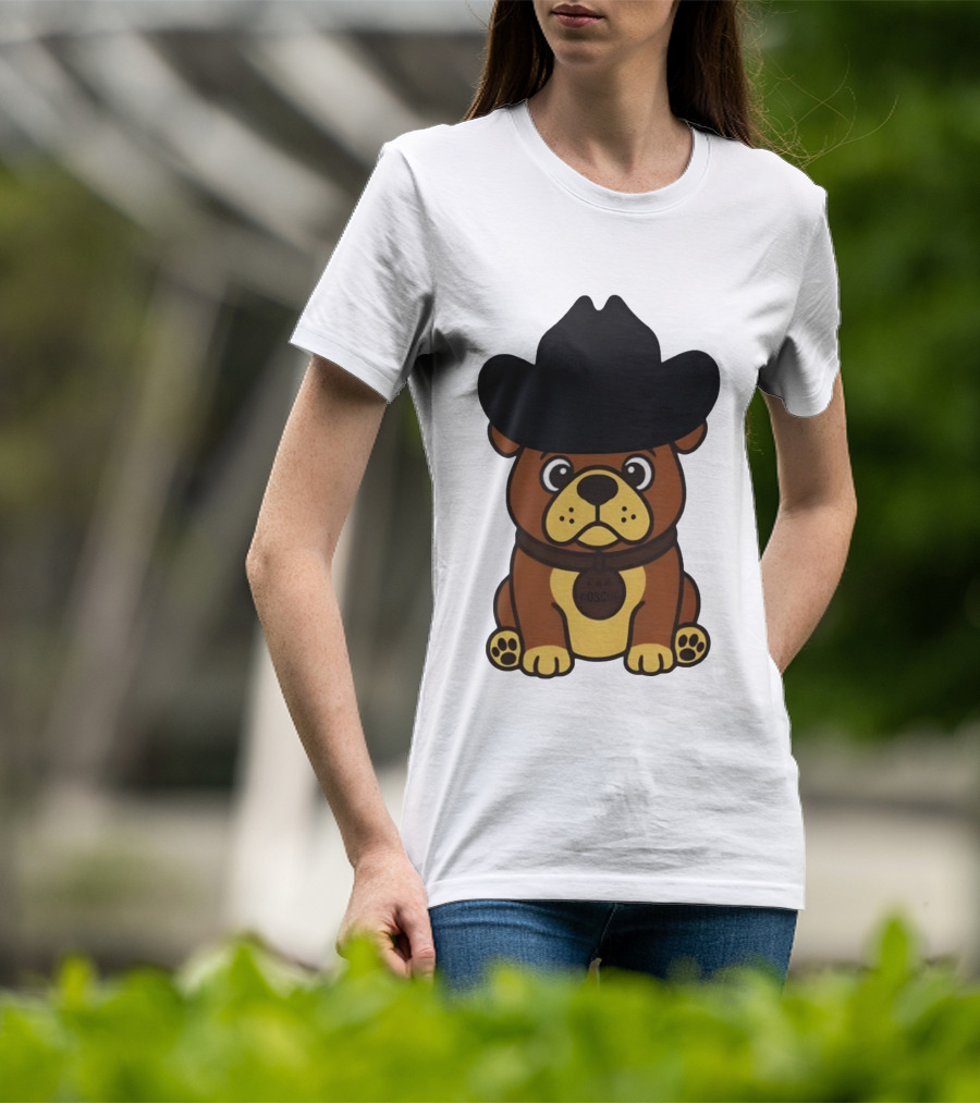 Rodeo Roscoe Dog Cowboy Hat Brown Pup T-Shirt