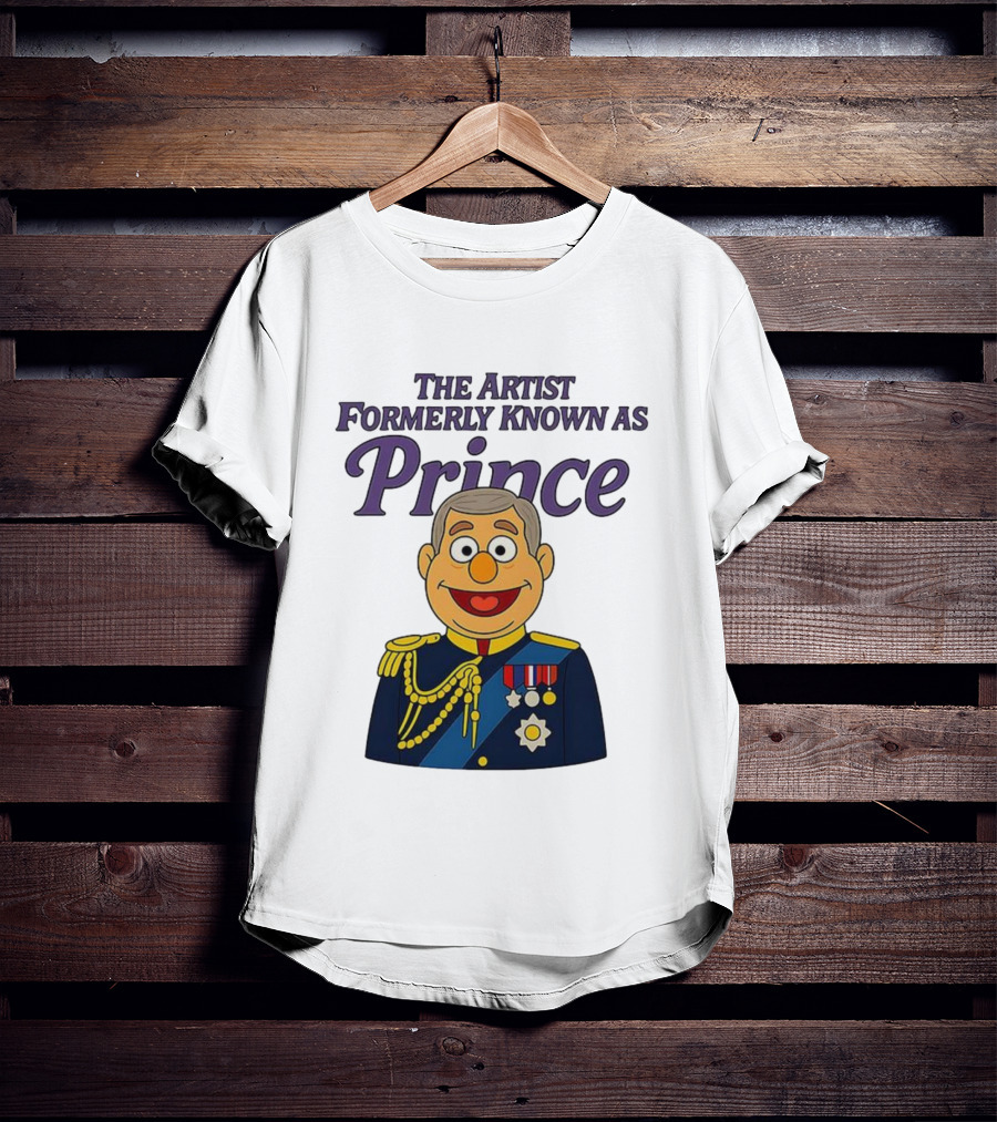The Artist Formerly Known As Prince Andrew Caricature Royal Cartoon T-Shirt