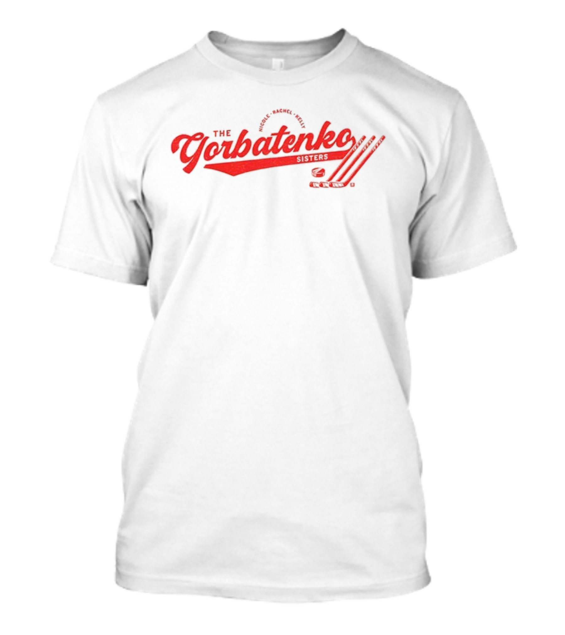 The Gorbatenko Sisters Nicole Rachel Kelly Hockey Retro Script T-Shirt