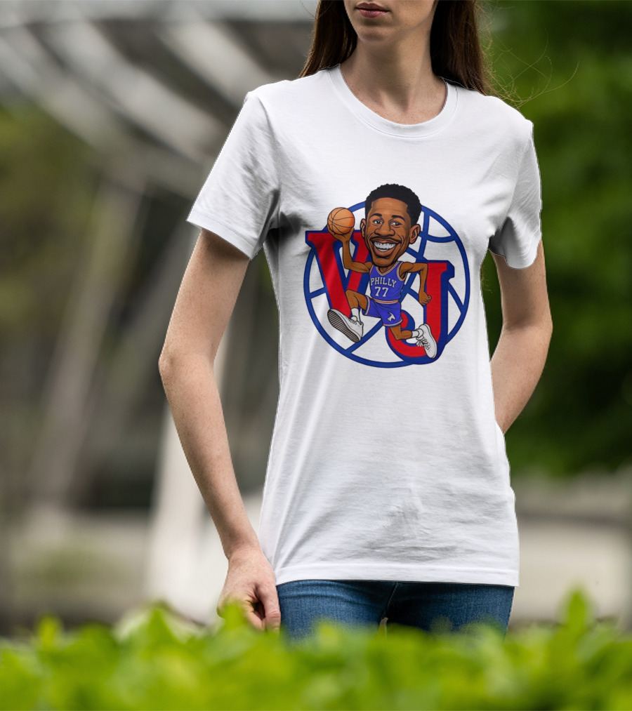 V J Philly 77 Basketball Player With Ball T-Shirt