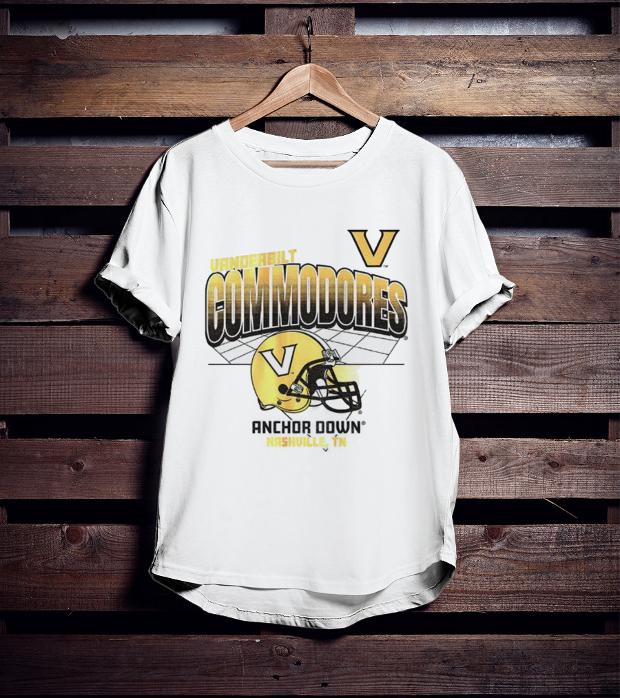 Vanderbilt Commodores Football Helmet Anchor Down Nashville TN T-Shirt